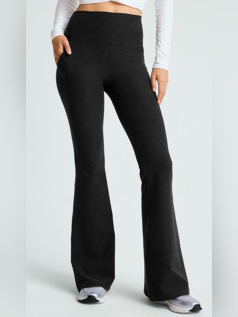 BEYOND YOGA Darkest Night SpaceDye All Day Flare High Waisted Pant